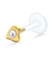 Heart With Pearl Shaped Labrets Push-in LA-60-2p
